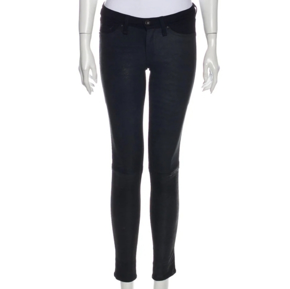 rag & bone | Lamb Leather + Denim Skinny - Picture 1 of 3